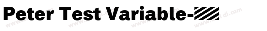 Peter Test Variable字体转换